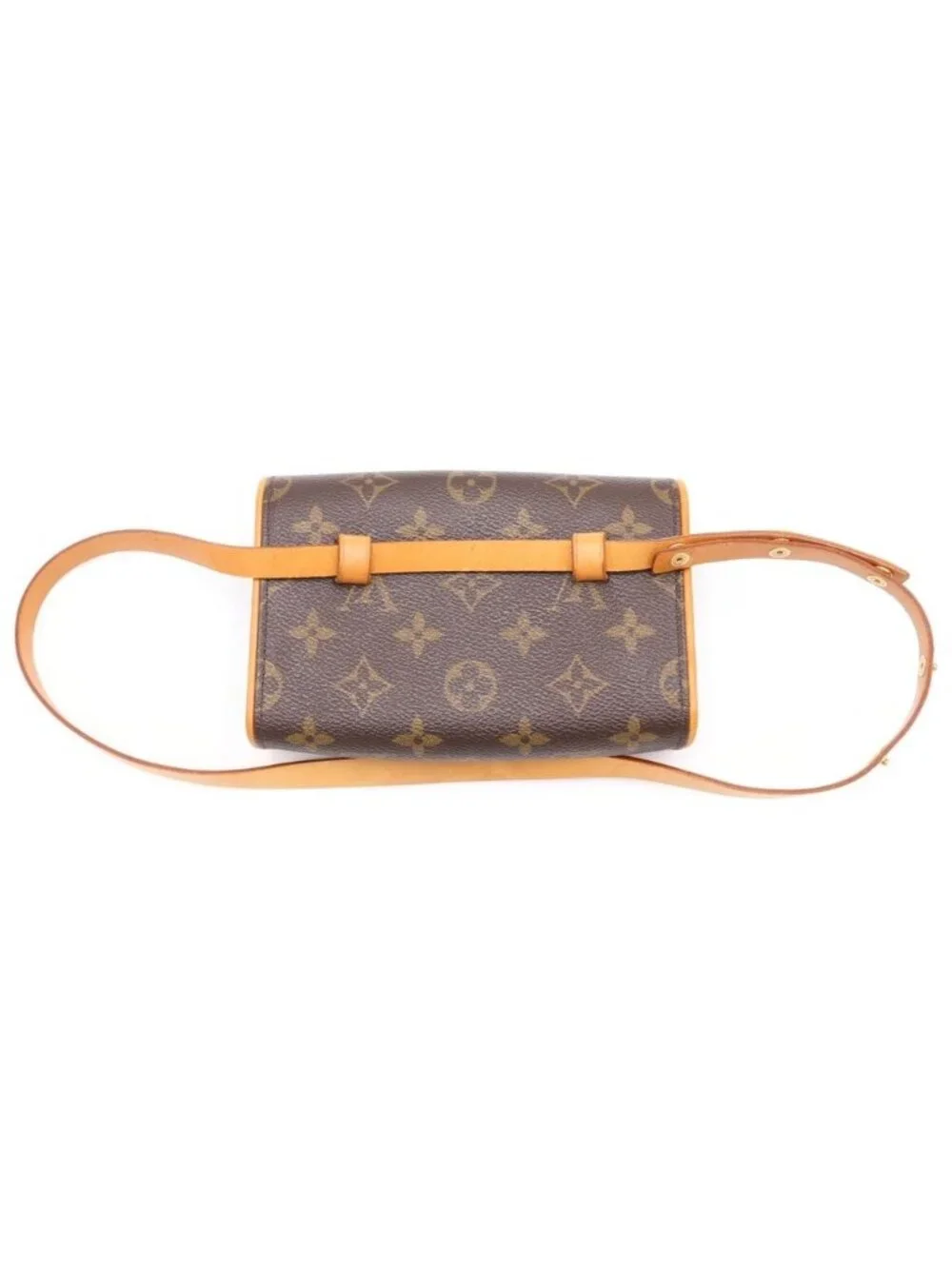Louis Vuitton Monogram Pochette Florentine Waist Bag Leather Brown